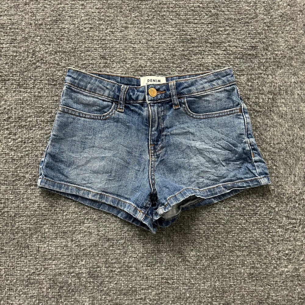 Miss Selfridge Denim Shorts Womens Size 2 Medium Wash Casual Mini Jean Shorts